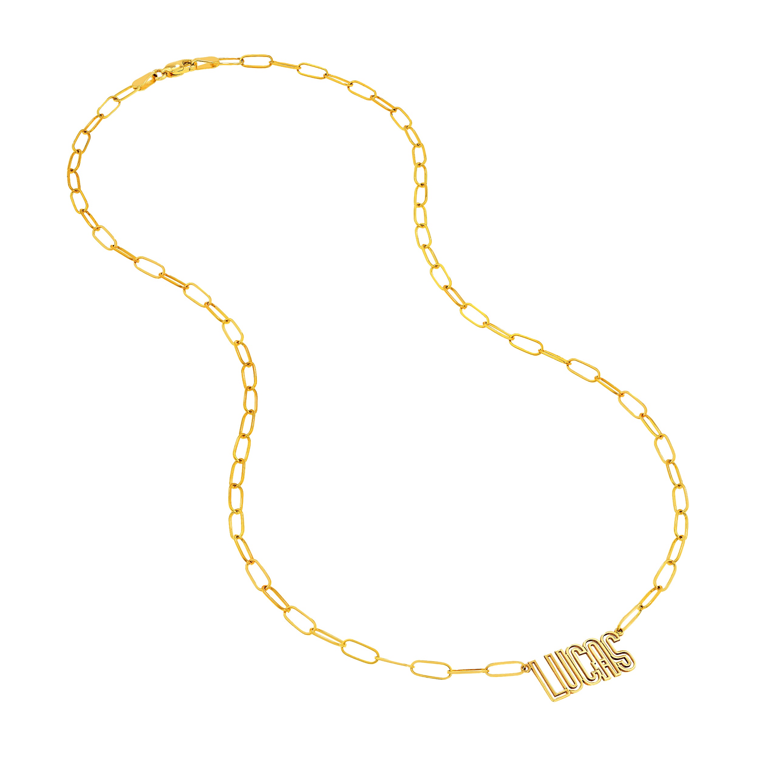 9mm Cut-Out Nameplate Necklace