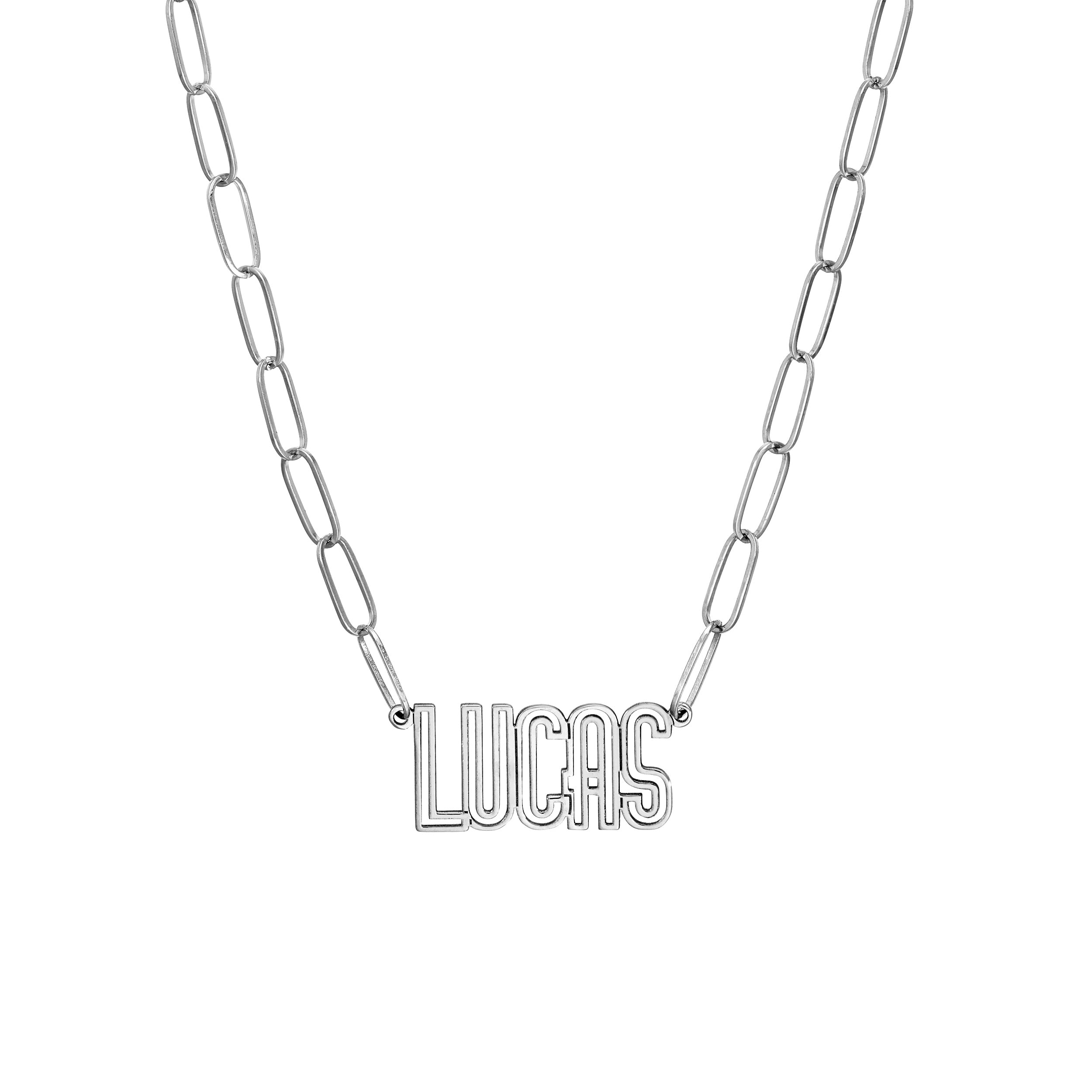 9mm Cut-Out Nameplate Necklace