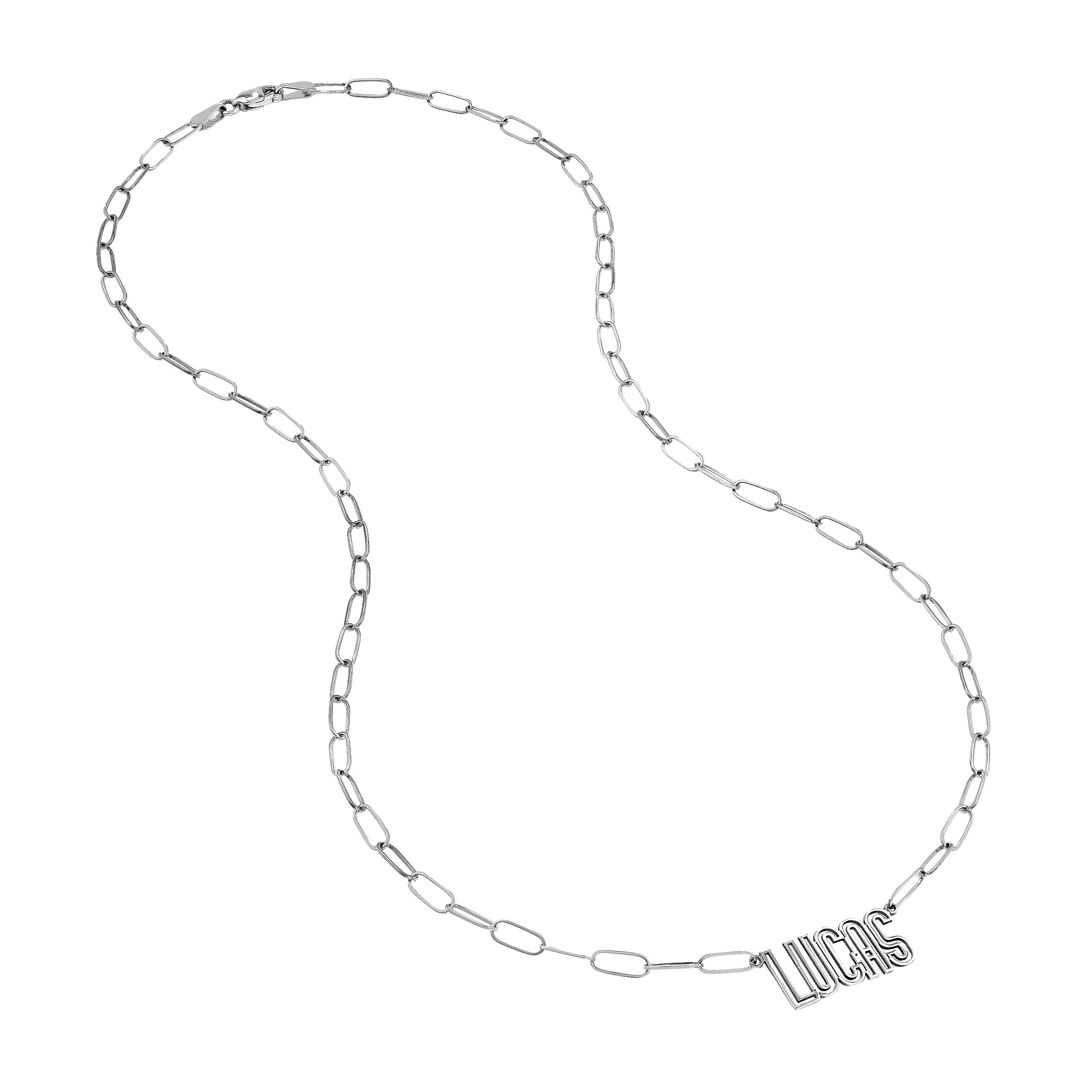9mm Cut-Out Nameplate Necklace