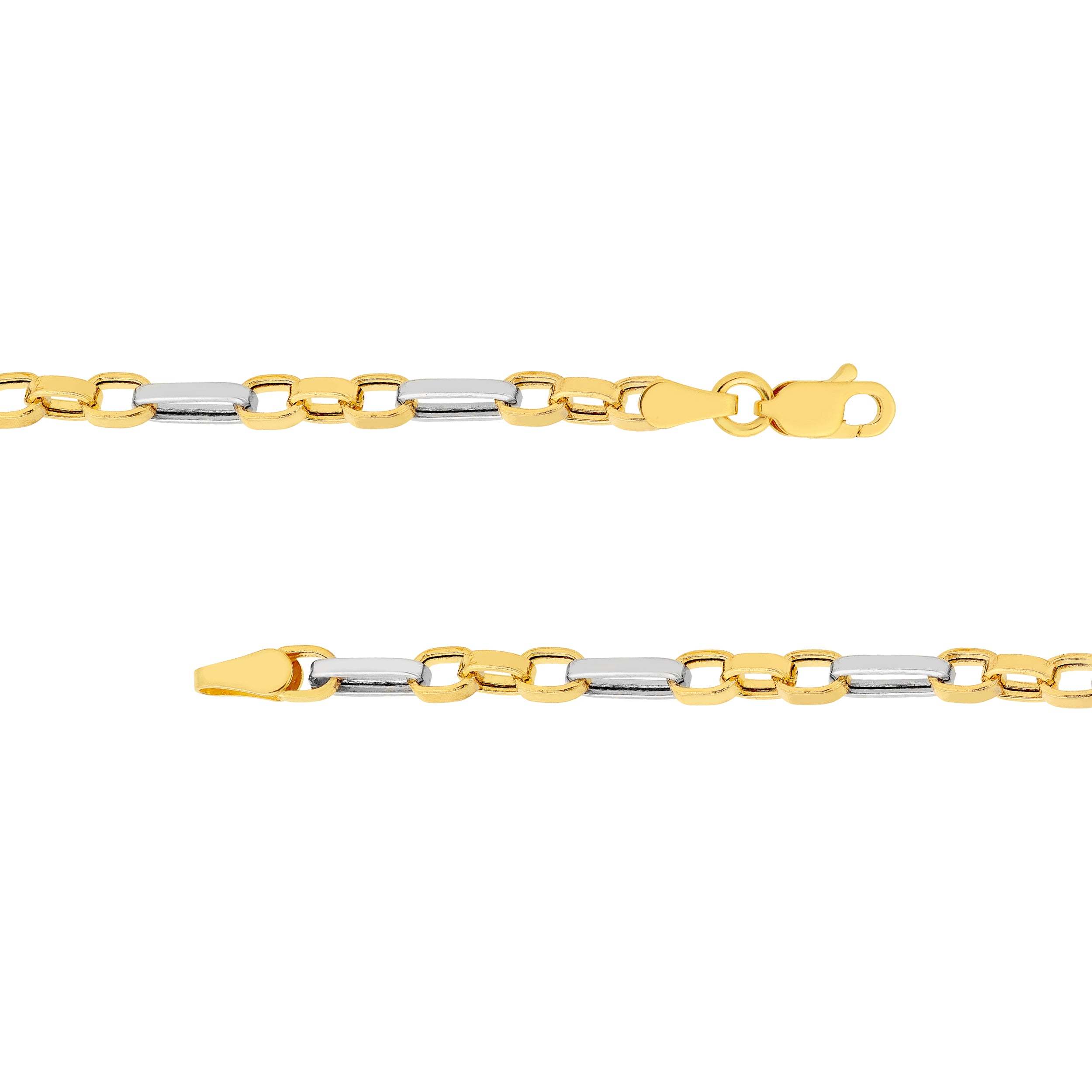 Two-Tone Hollow 3+1 Forzentina Chain