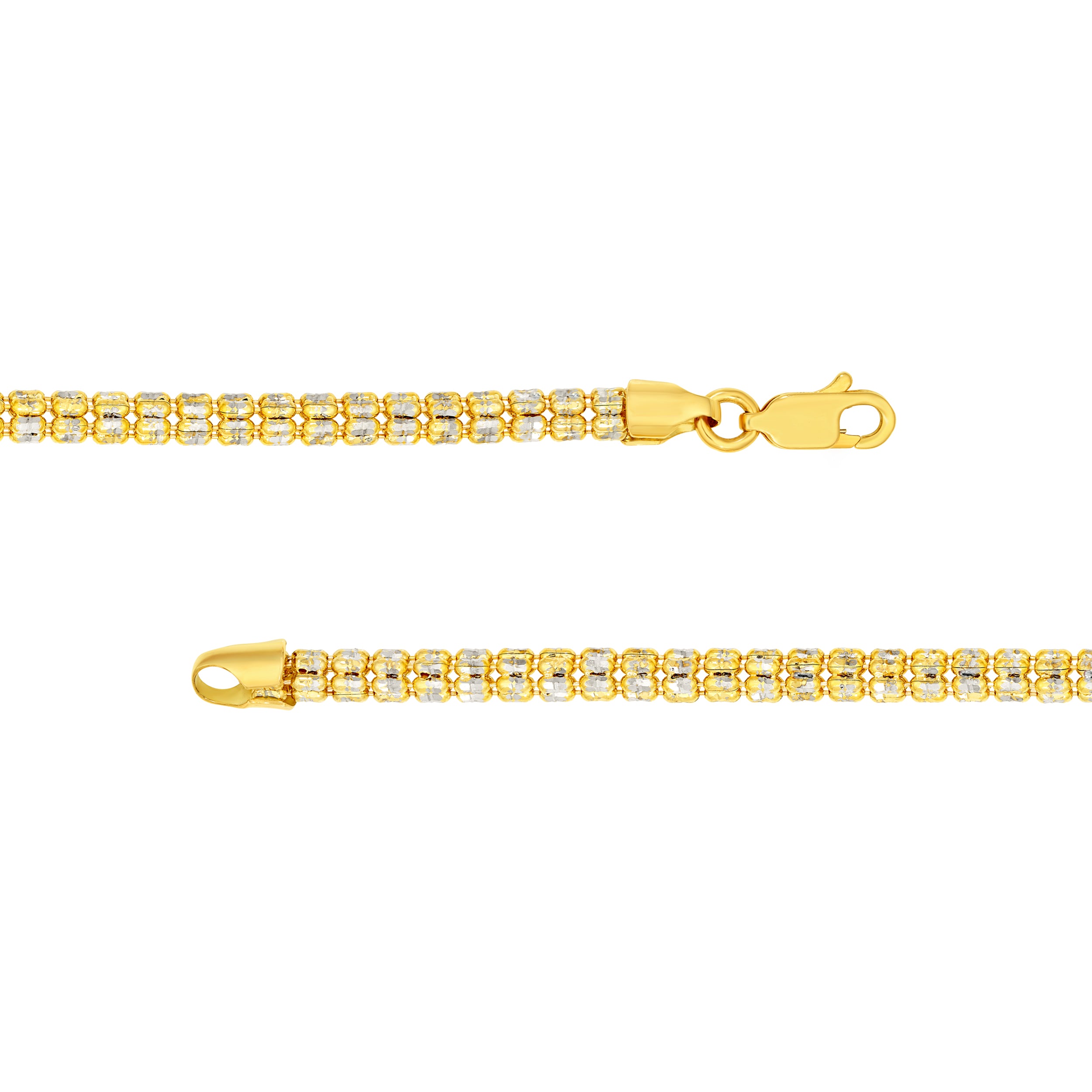 3.60mm Pave Two-Tone D/C Ice Chain