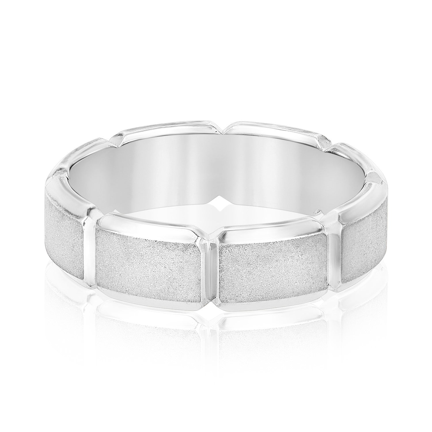 Natural Diamond 6Mm Standard Wt Mens Band