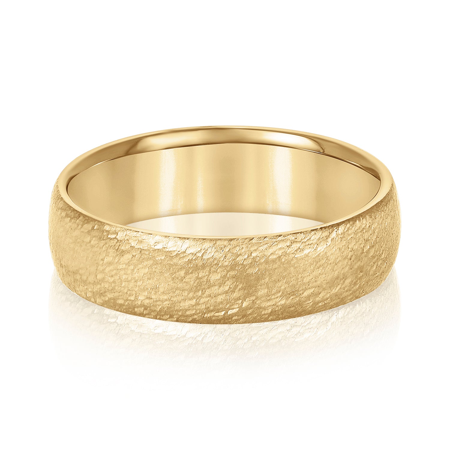 Natural Diamond 6Mm Standard Wt Mens Band