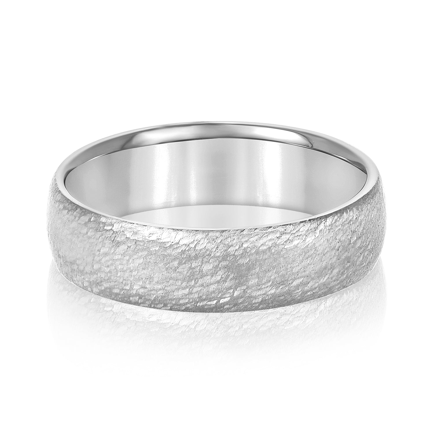 Natural Diamond 6Mm Standard Wt Mens Band