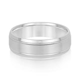 Natural Diamond 6Mm Standard Wt Mens Band