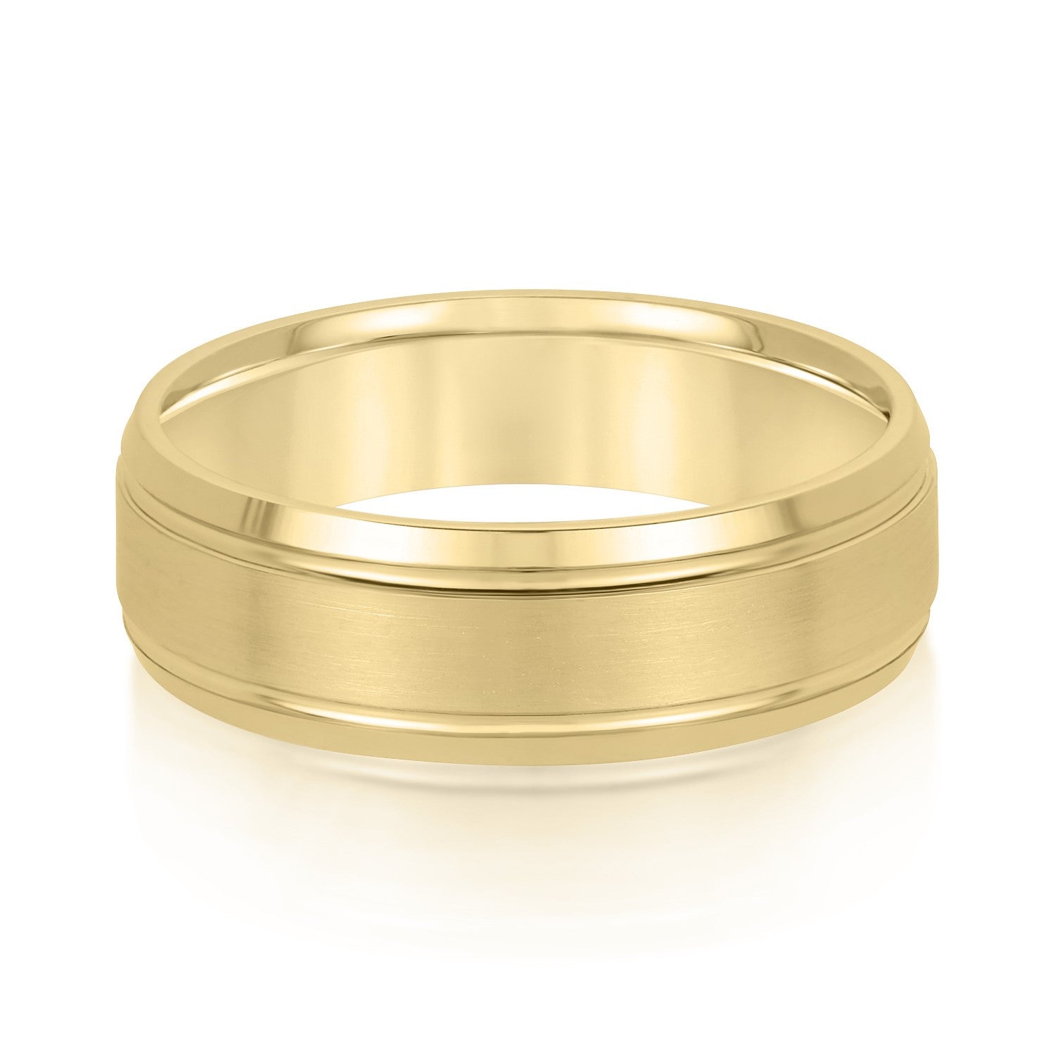Natural Diamond 6Mm Standard Wt Mens Band