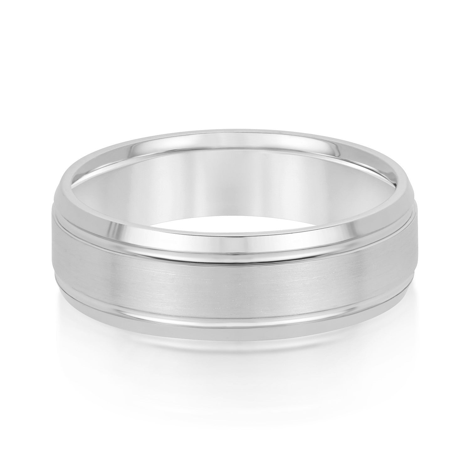 Natural Diamond 7Mm Standard Wt Mens Band
