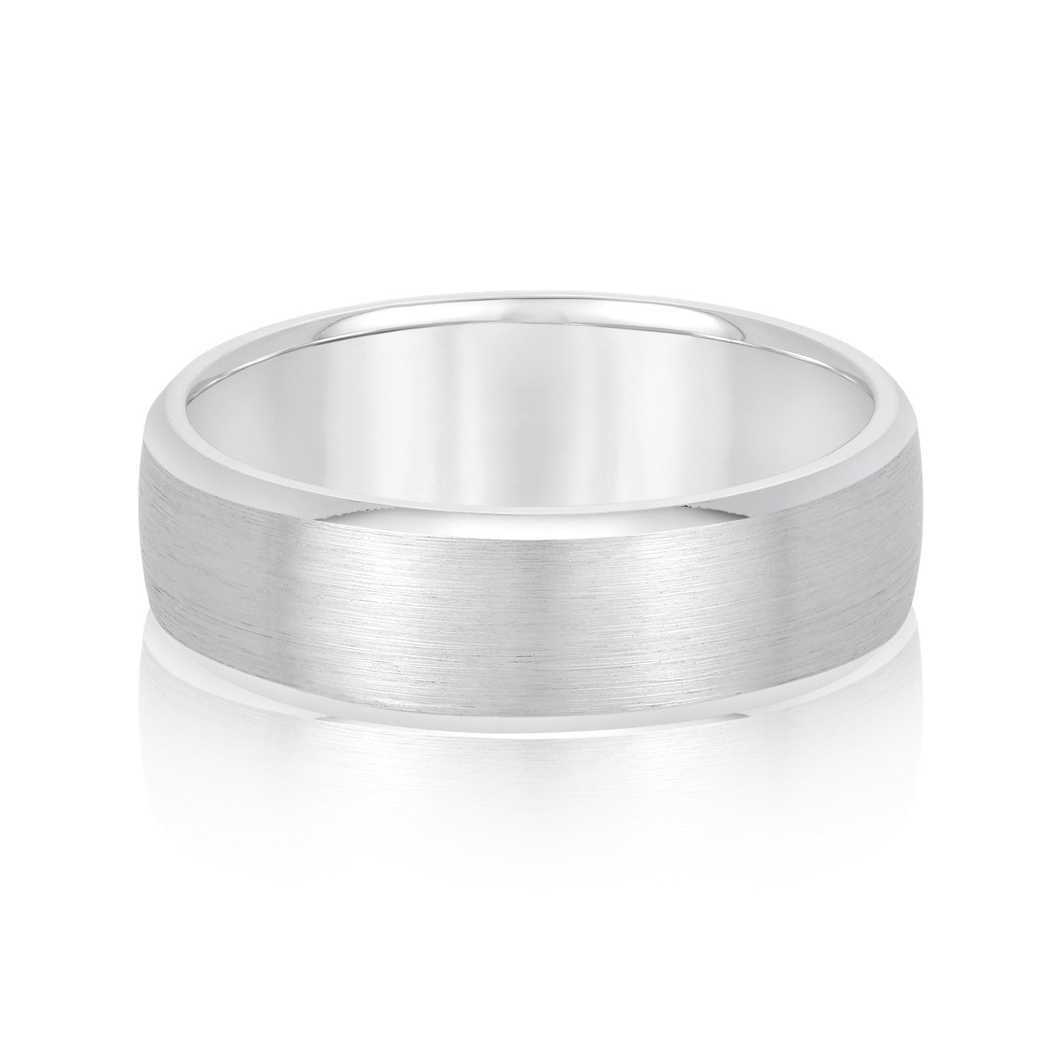 Natural Diamond 7Mm Standard Wt Mens Band