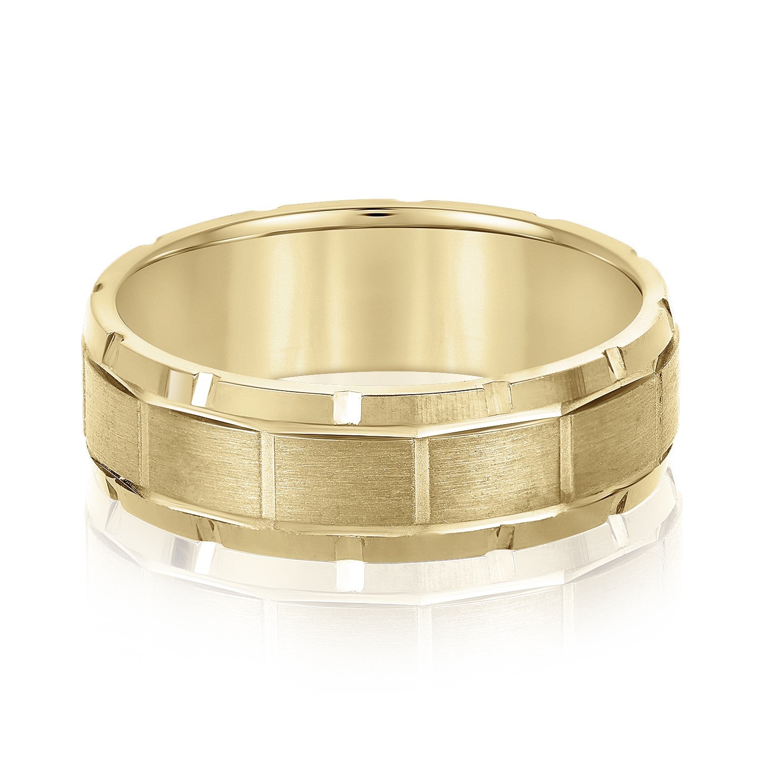 Natural Diamond 6Mm Standard Wt Mens Band