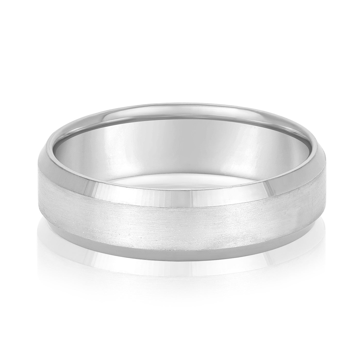 Natural Diamond 6Mm Standard Wt Mens Band