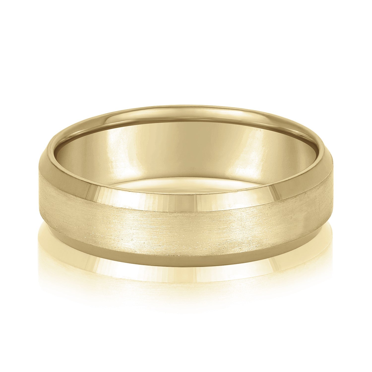 Natural Diamond 6Mm Standard Wt Mens Band