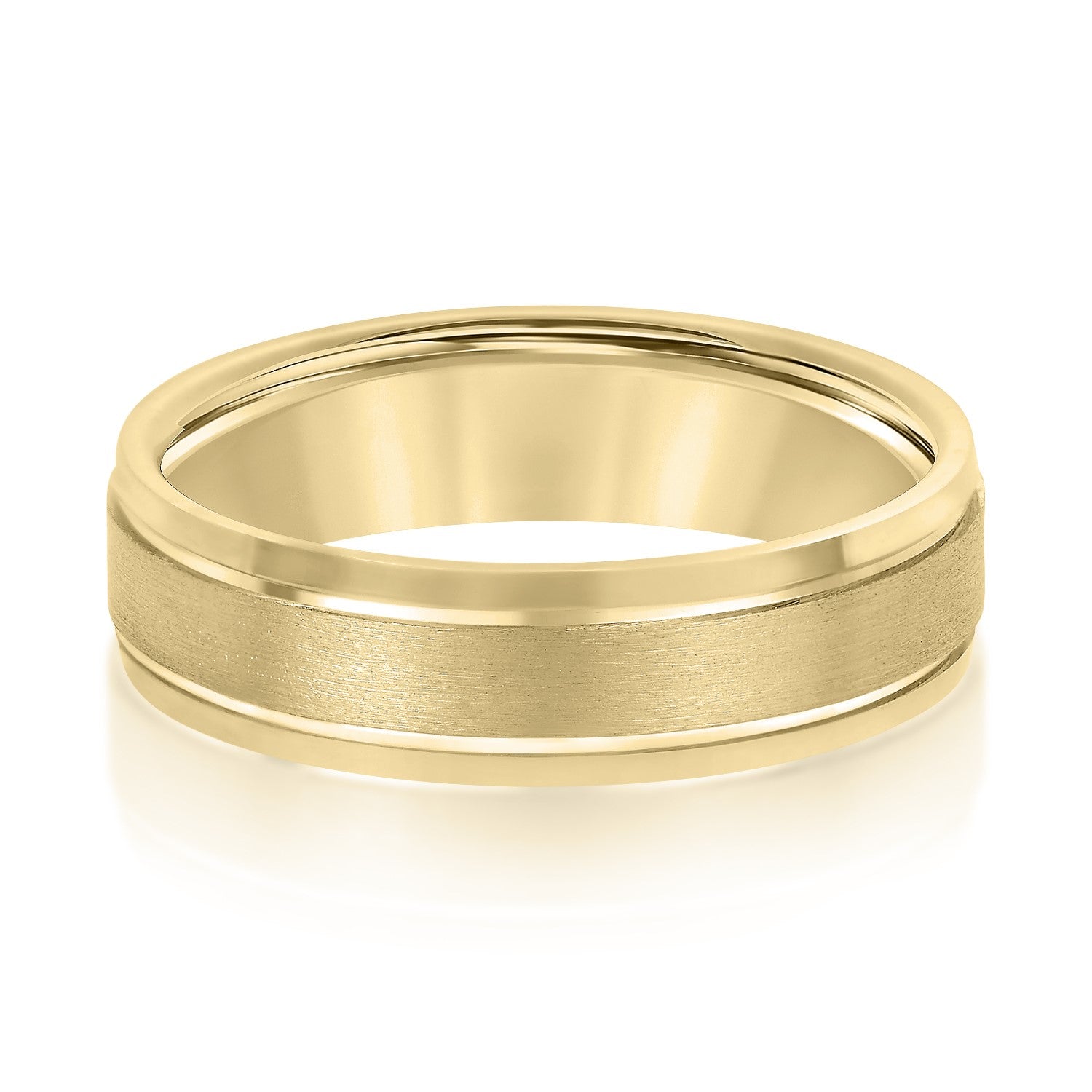 Natural Diamond 6Mm Standard Wt Mens Band