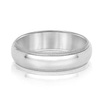 Natural Diamond 6Mm Standard Wt Mens Band