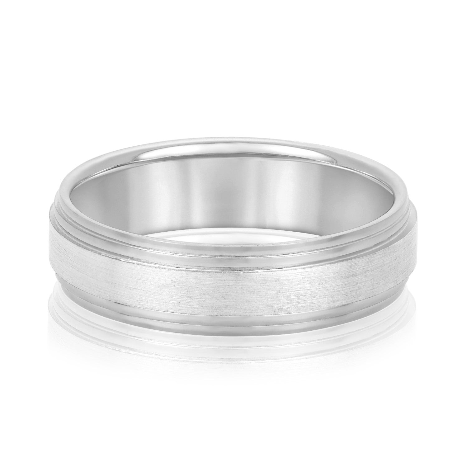 Natural Diamond 6Mm Standard Wt Mens Band