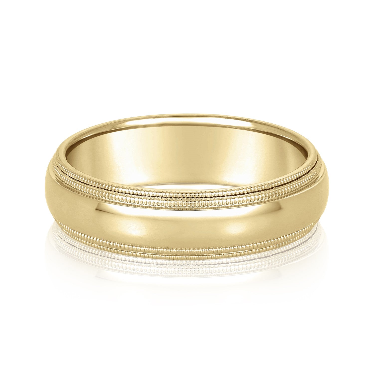 Natural Diamond 6Mm Standard Wt Mens Band