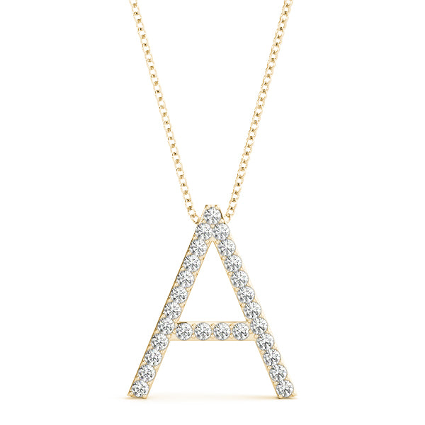 Natural Diamond Initial Letter Q Pendants