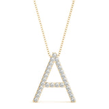 Natural Diamond Initial Letter Q Pendants