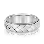 Natural Diamond 7Mm Heavy Wt Mens Band