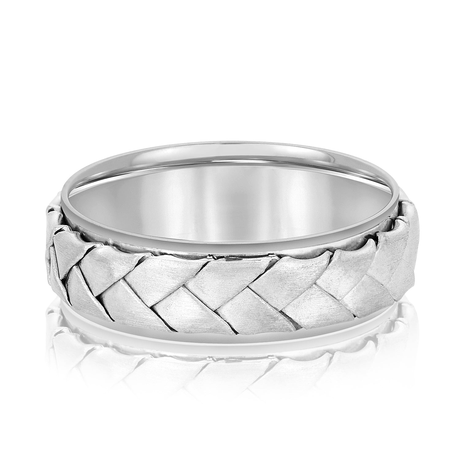 Natural Diamond 7Mm Heavy Wt Mens Band