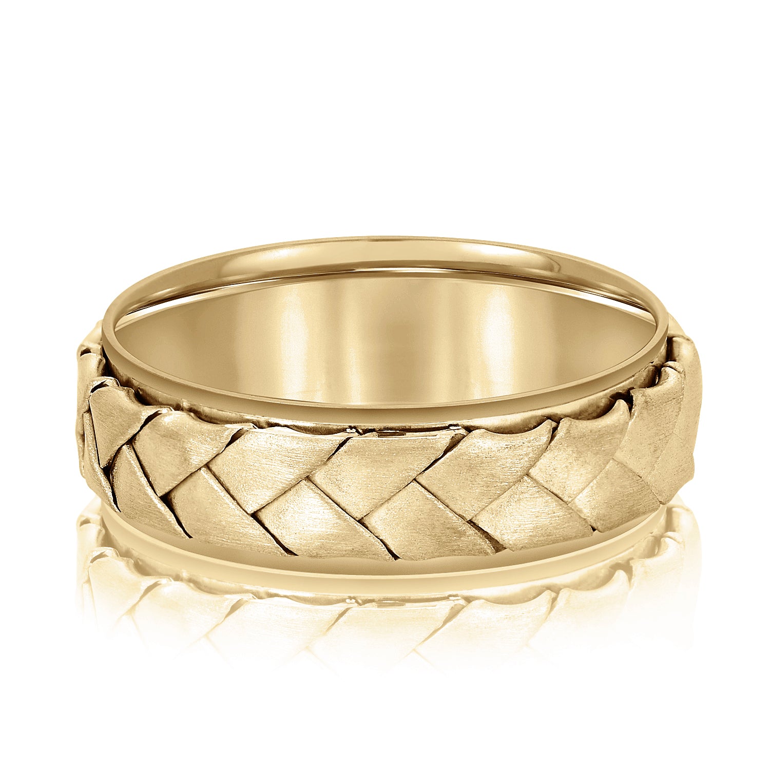 Natural Diamond 7Mm Heavy Wt Mens Band