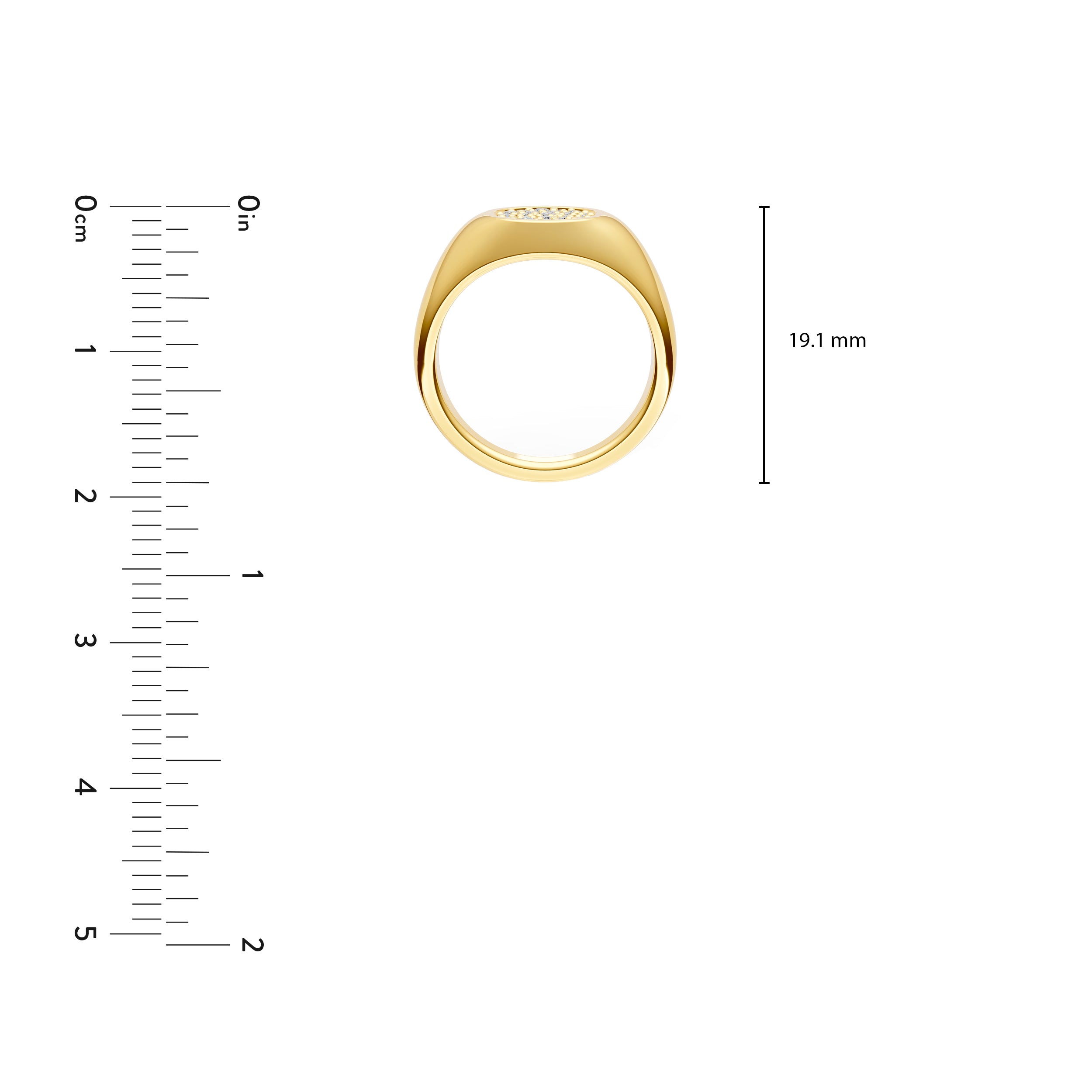 1/6tcw Round Diamond Pavé Pinky Ring