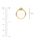 1/2ct Round London Blue Bezel Pinky Ring
