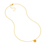 6.50mm Round Citrine Pendant Necklace