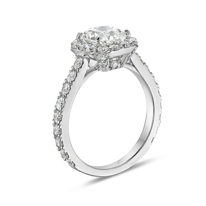 Cushion Halo Diamond Ring - Image 3