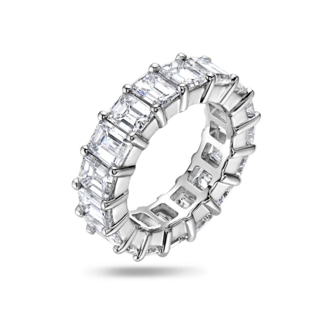 Emerald Cut Eternity Band