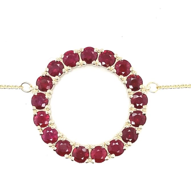 Ruby Halo Necklace