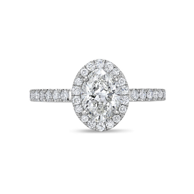 Oval Oversized Diamond Halo Ring