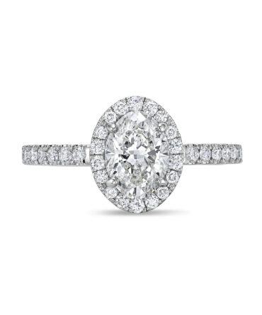 Oval Oversized Diamond Halo Ring