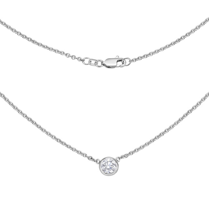 Diamond Bezel Necklace