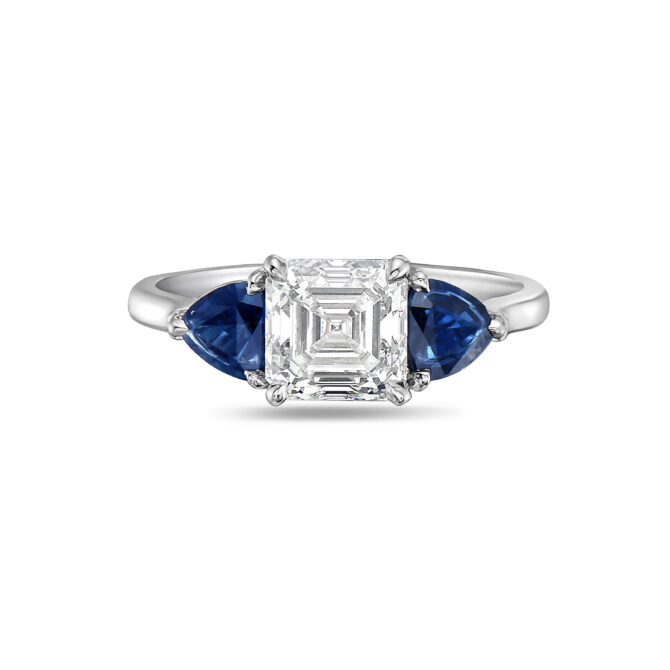 Sapphire Diamond 3 Stone ring