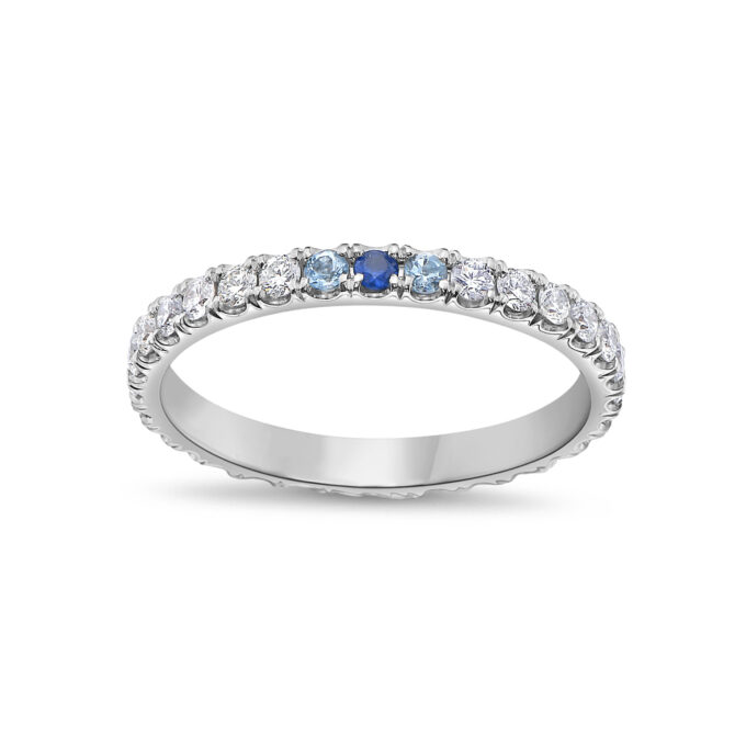 Stackable Eternity Ring With Colored Accents