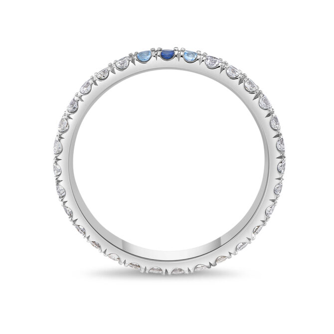 Stackable Eternity Ring With Colored Accents - Image 2